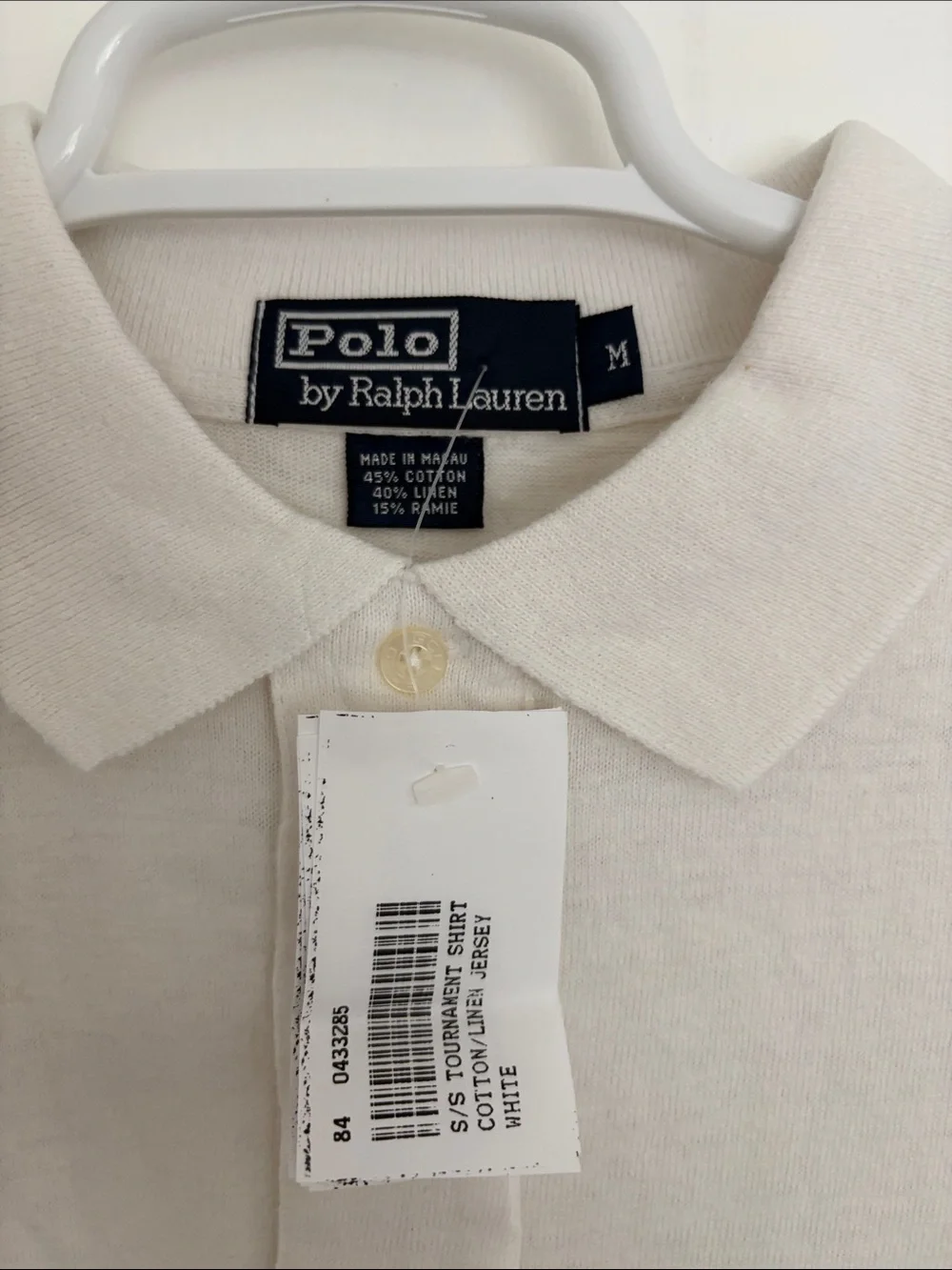 Vintage Ralph Lauren Men’s white Short-Sleeve Polo